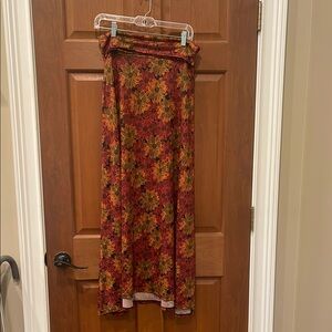 LuLaRoe Red Asymmetrical Wrap Maxi Skirt